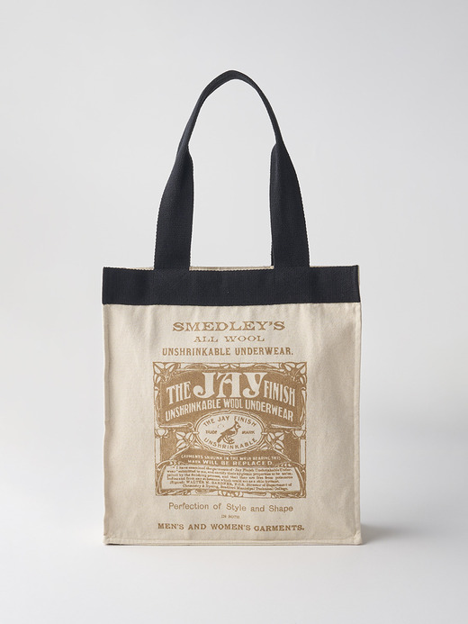 【日本限定】JOHN SMEDLEY×re-wrap オーガニックコットンキャンバスバッグ｜LARGE 詳細画像 NATURAL 3